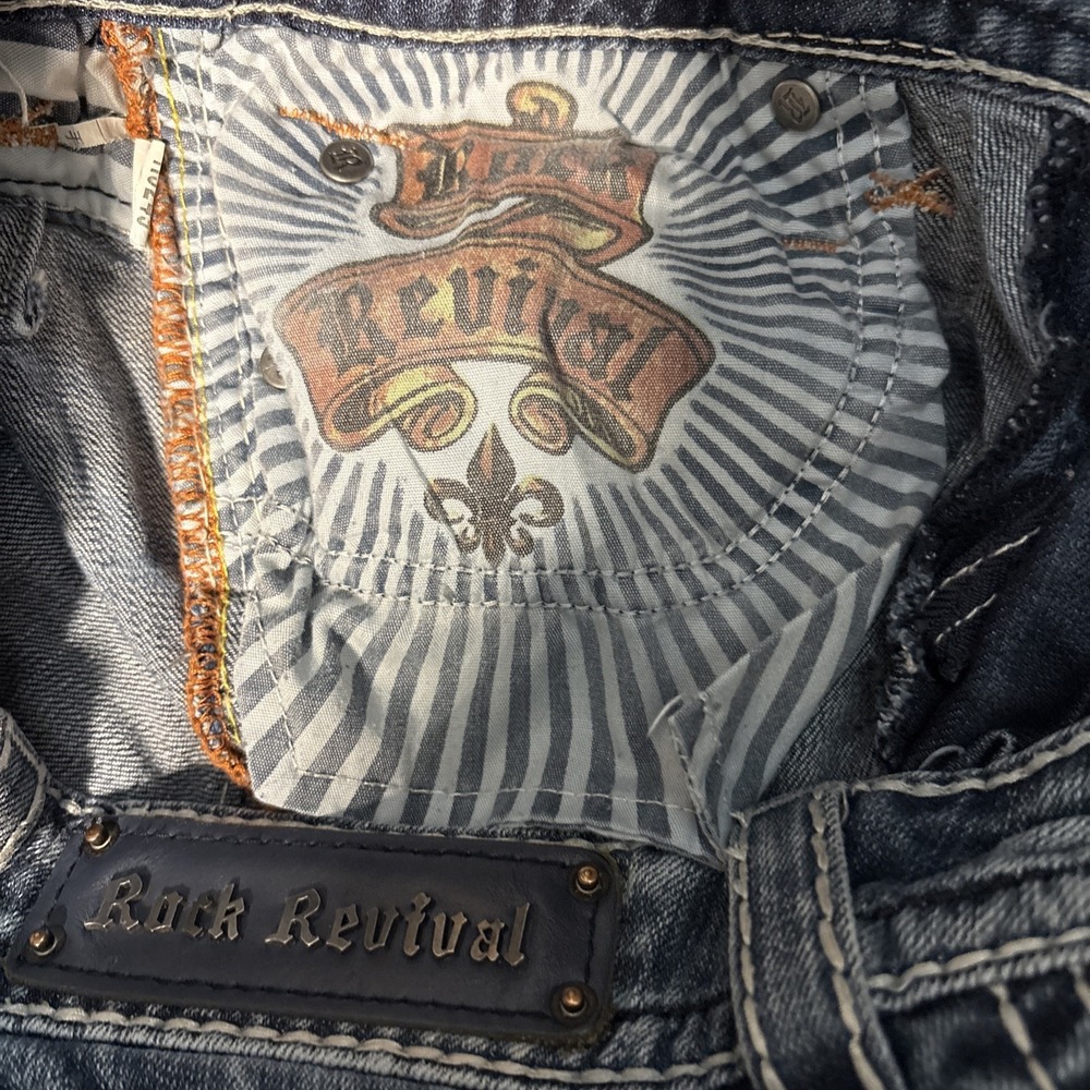 Rock Revival Womens Size 28 Johanna Denim Jeans Stretch Blue - Picture 14 of 15